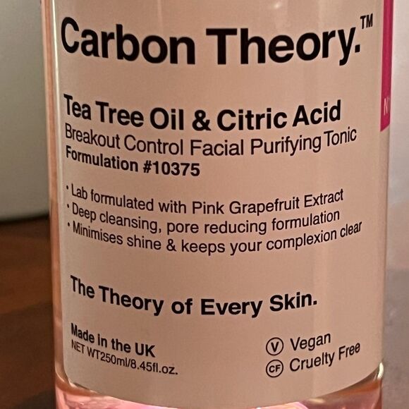 Carbon Theory Facial Purifying Tonic 🌺 Tea tree oil and citric acid 🌺 NEW - Picture 2 of 4